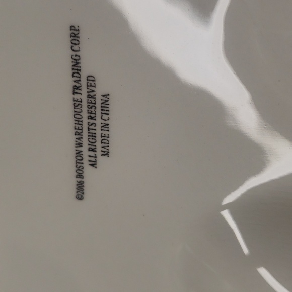 2006 Boston Warehouse Trading Corp. Beattle Orange/Black Deviled Egg Platter. - Picture 3 of 4